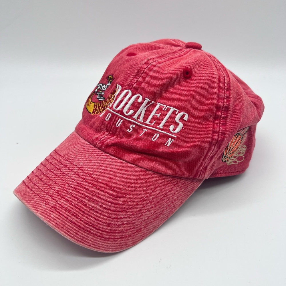 Houston Rockets Mitchell & Ness NBA Hardwood Classics Retro Logo Dad Hat